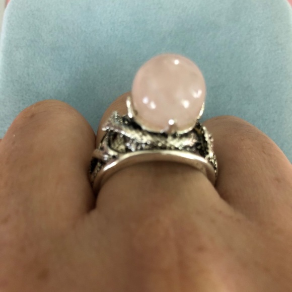 Rose Quartz Snake Ring - Picture 7 of 7